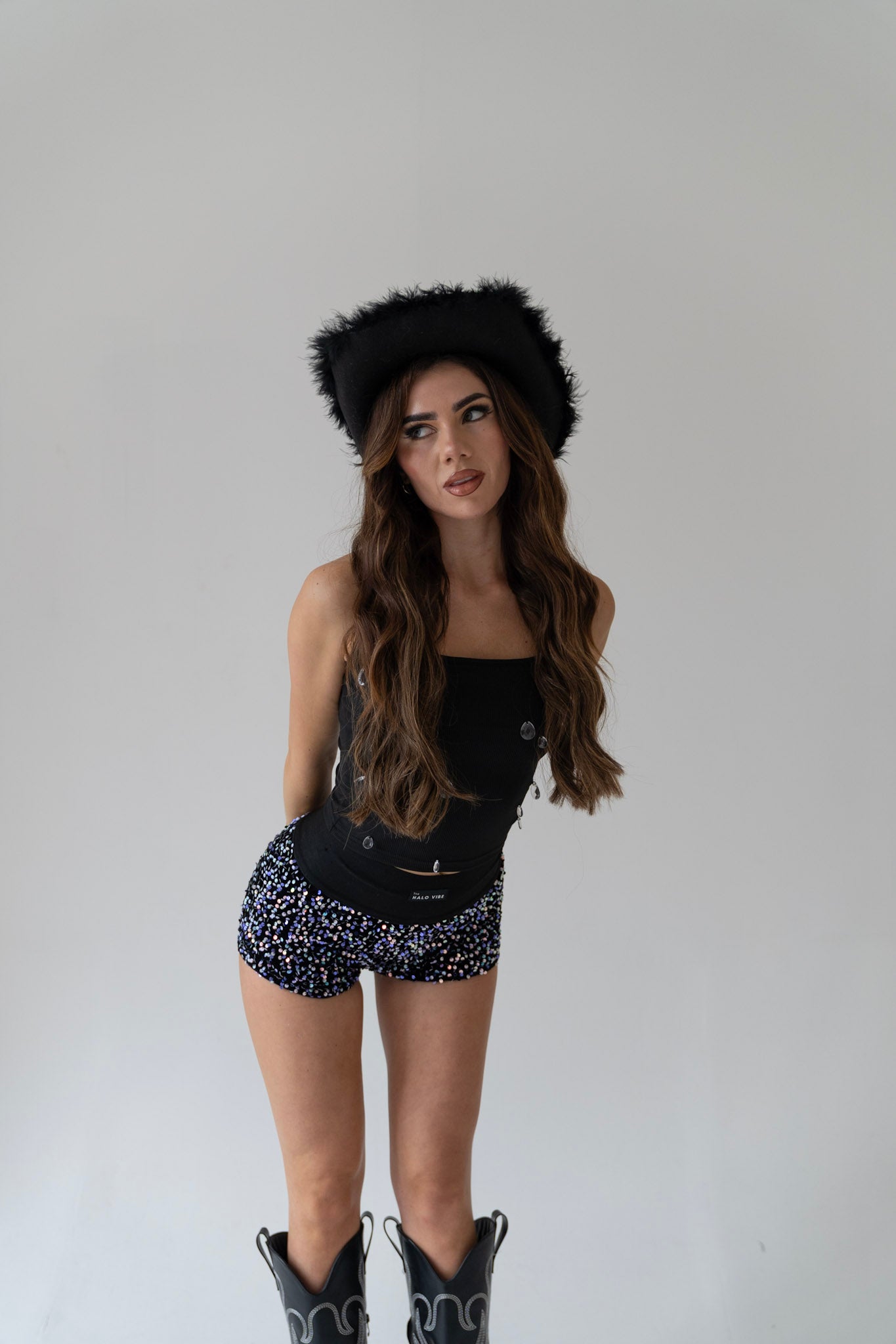 Cowgirl sequin shorts Halloween bundle