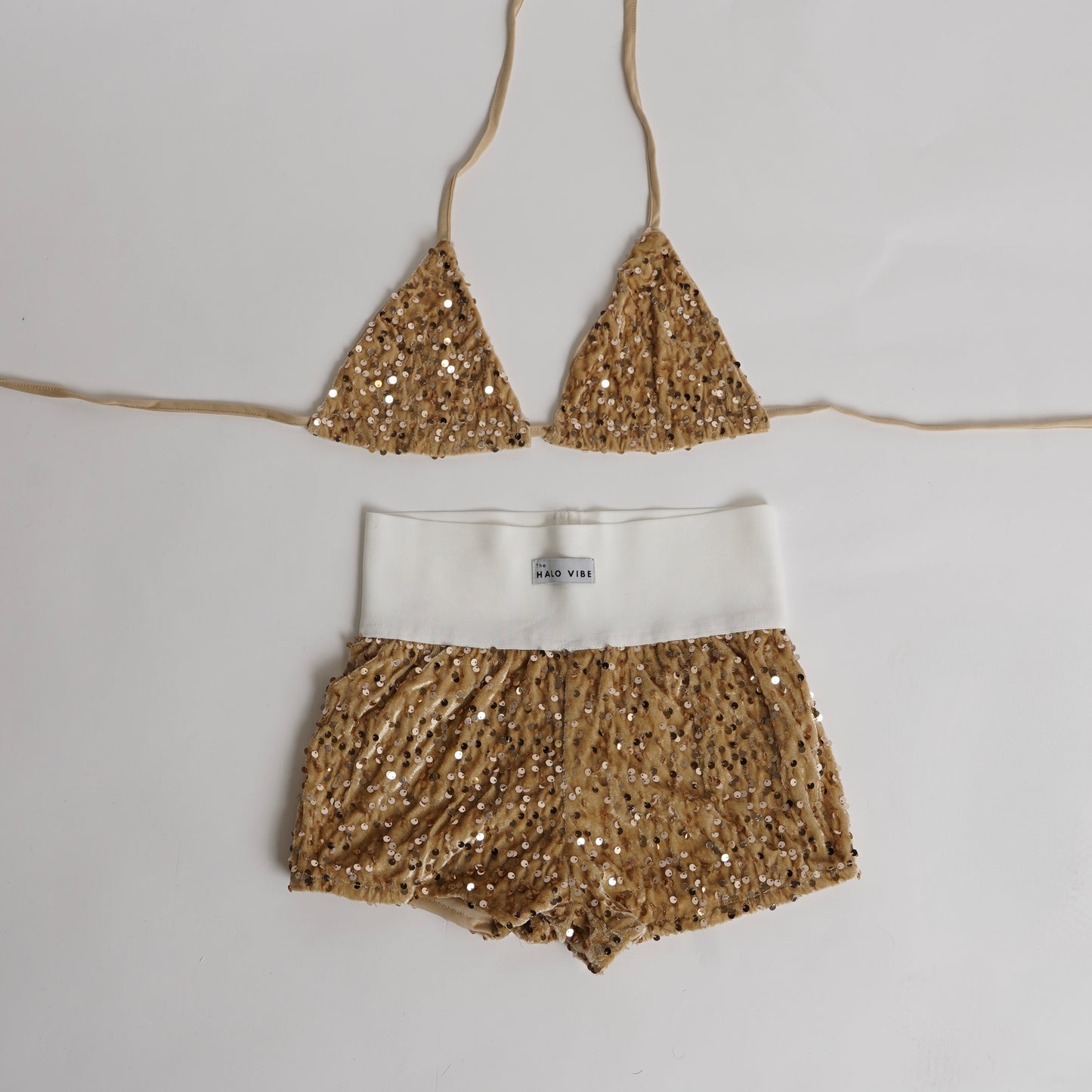 Sequin short & bikini 2 piece