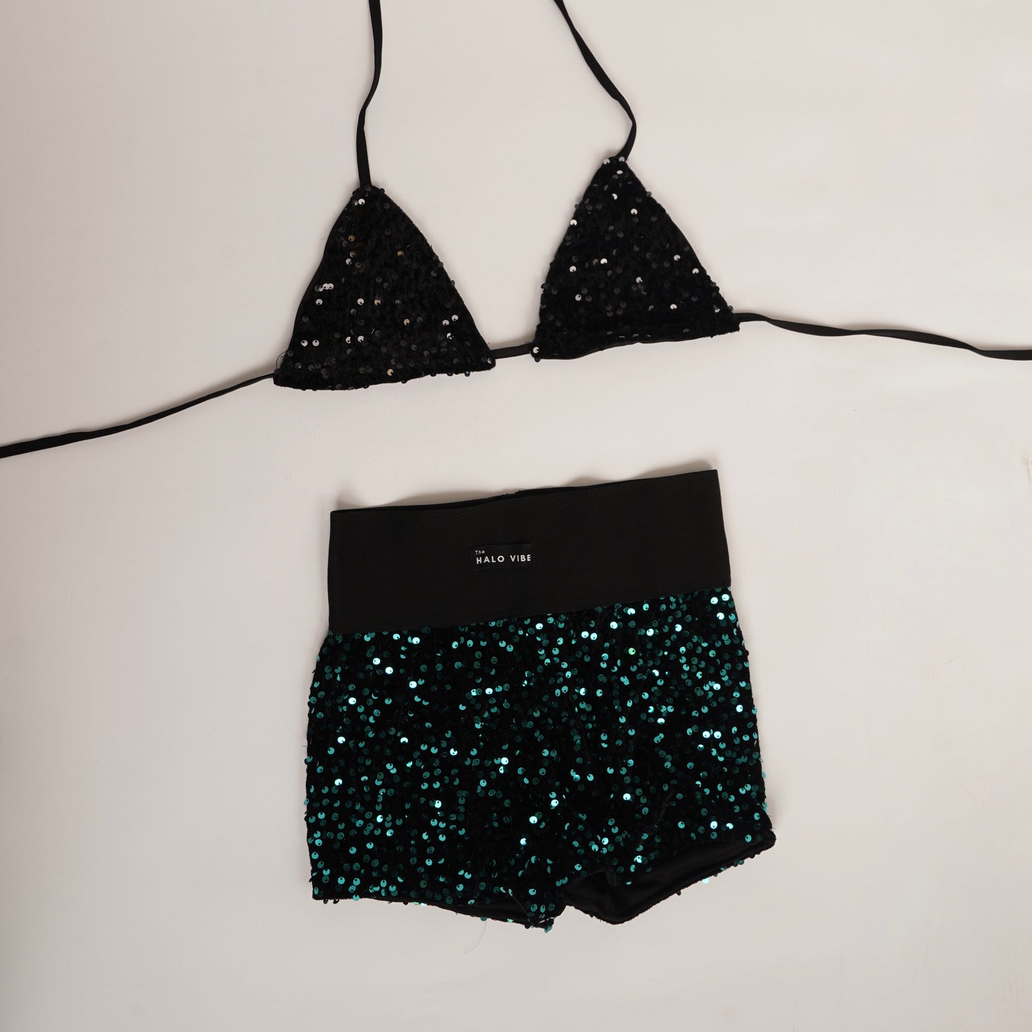 Sequin short & bikini 2 piece
