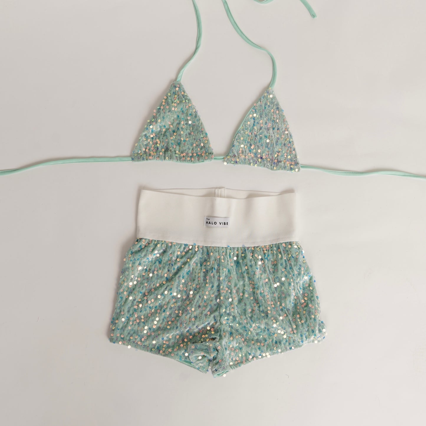 Sequin short & bikini 2 piece