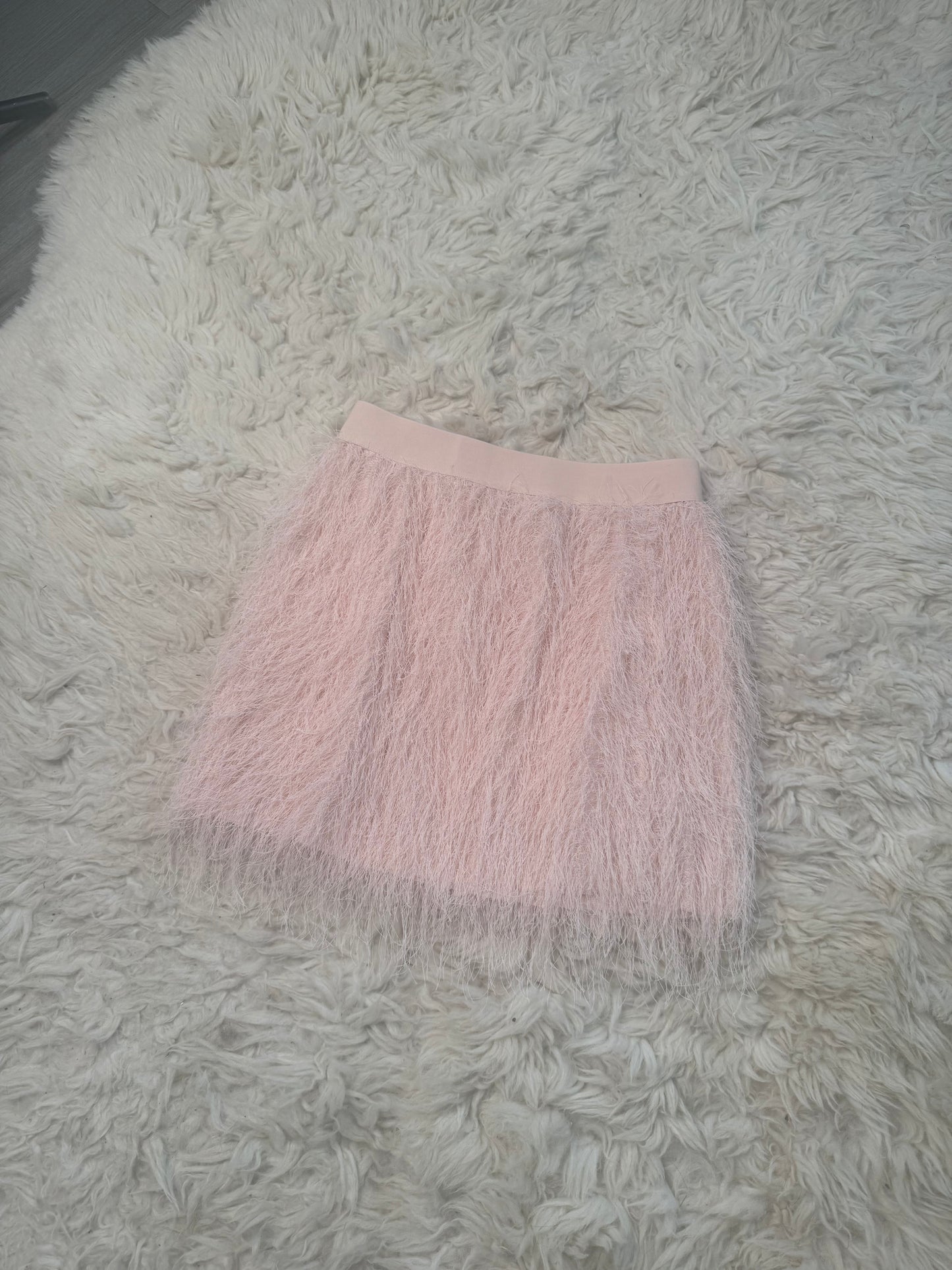 Pink feather skirt