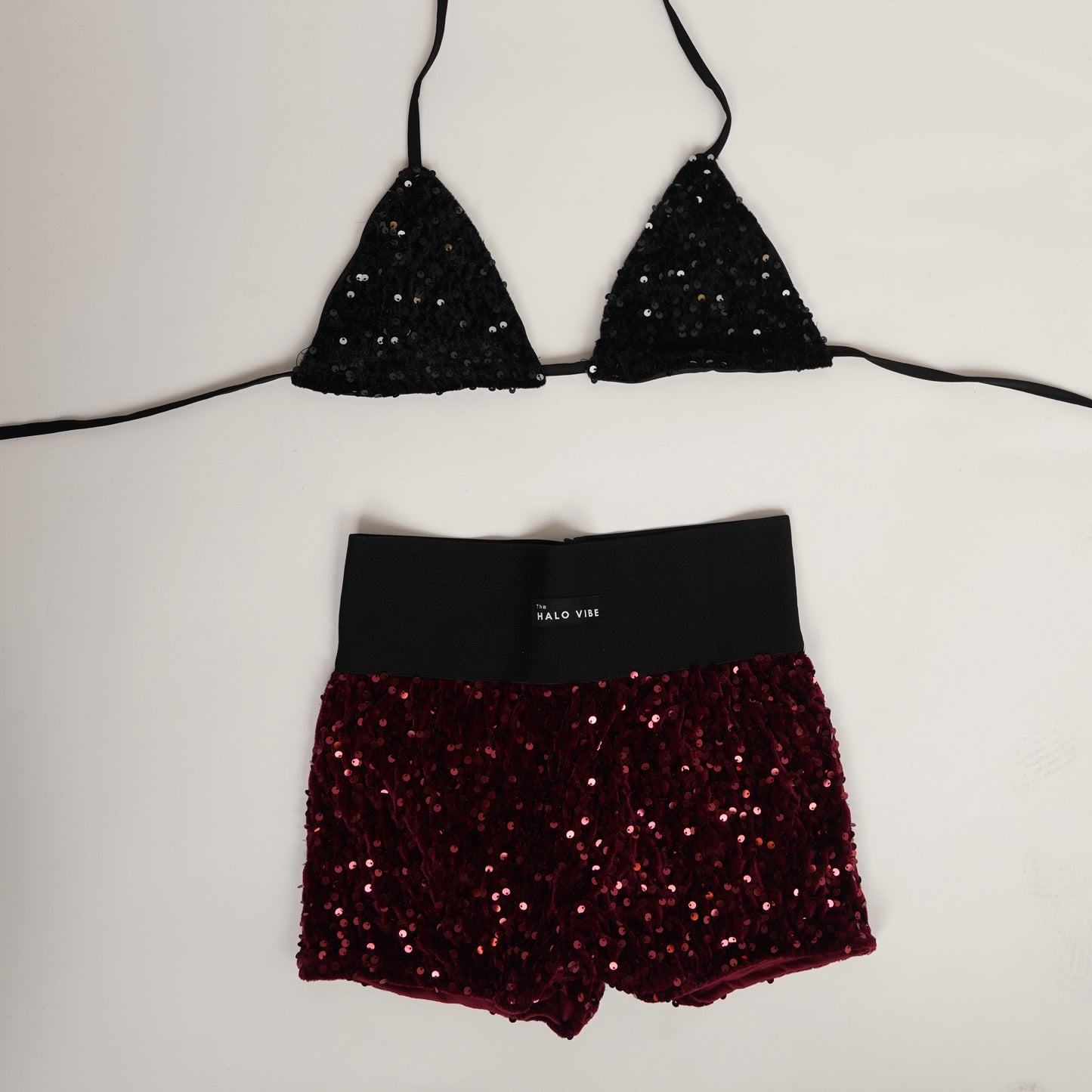 Sequin short & bikini 2 piece