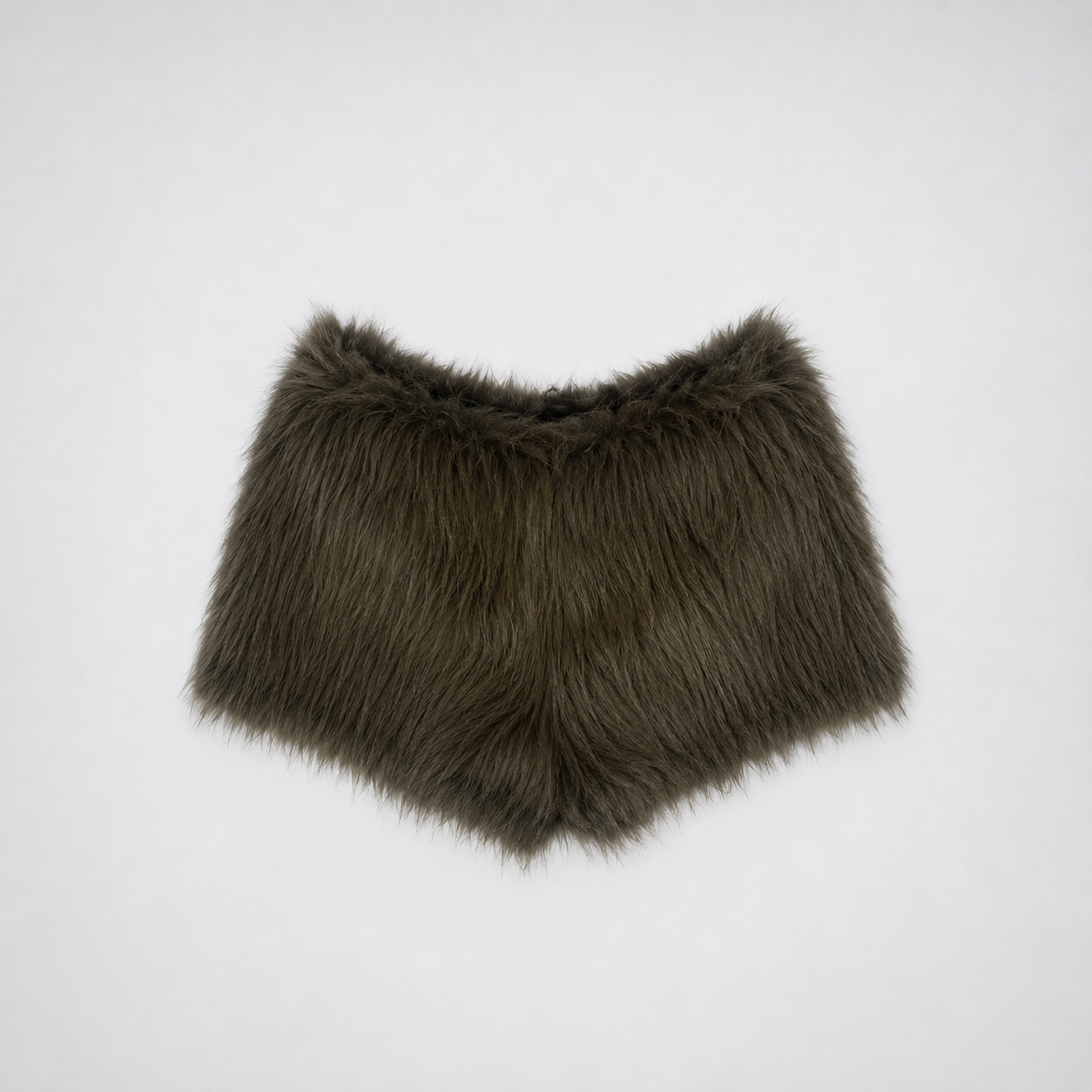 Fur mini shorts