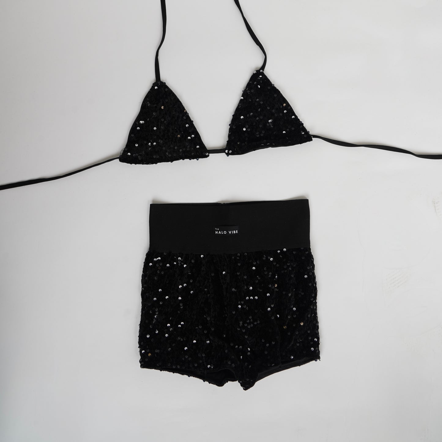 Sequin short & bikini 2 piece set