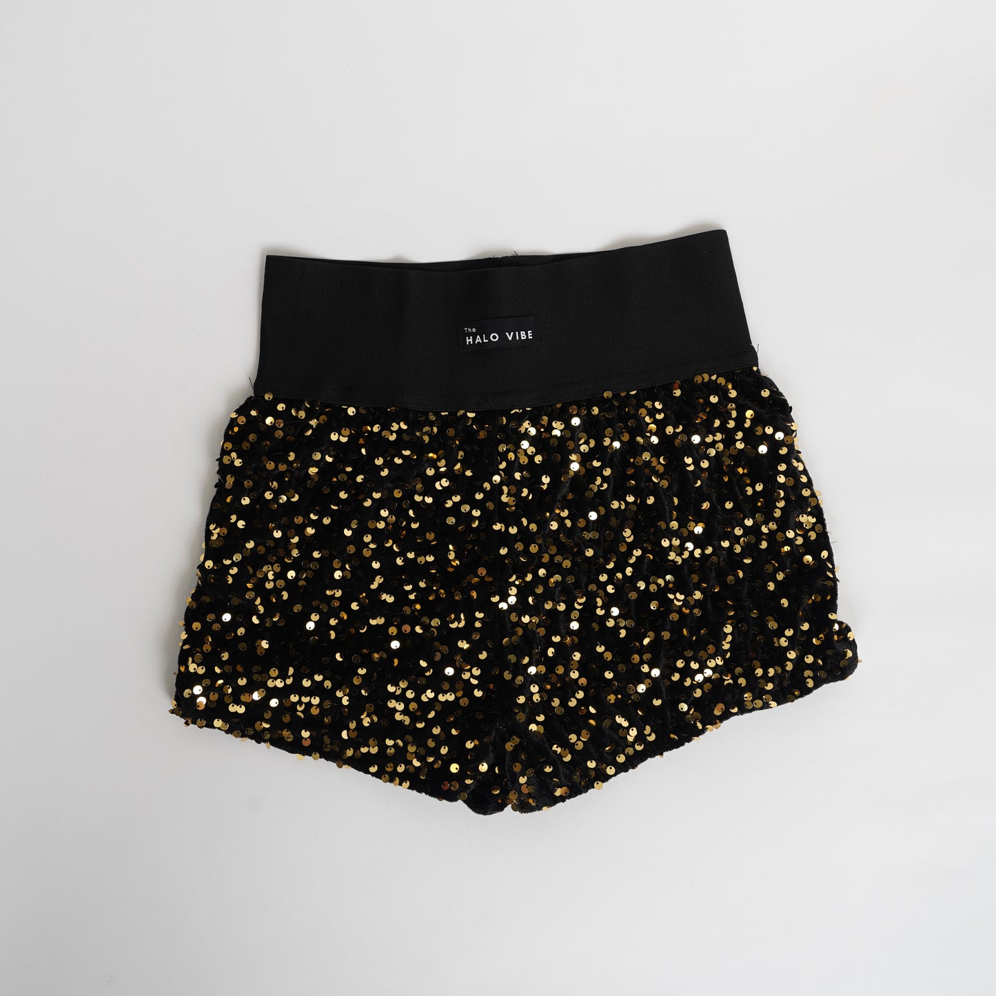 High waisted sequin shorts