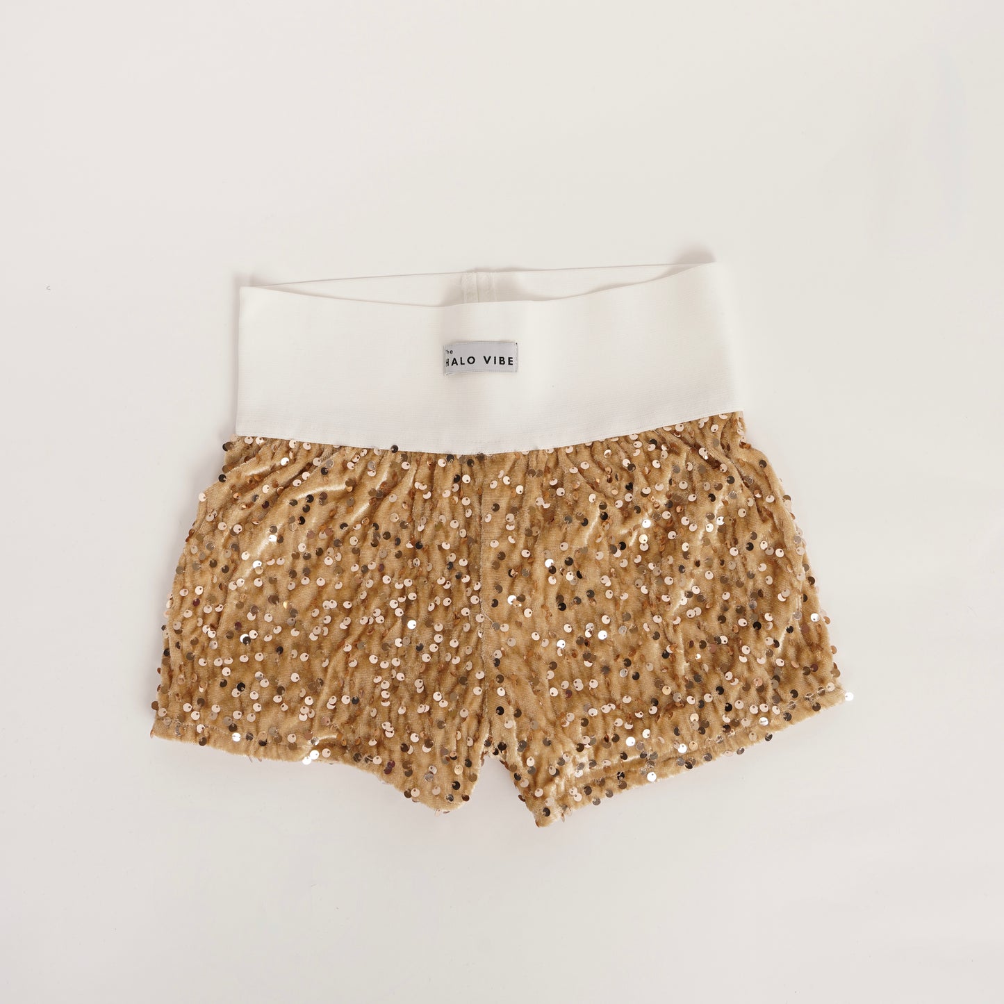 High waisted sequin shorts