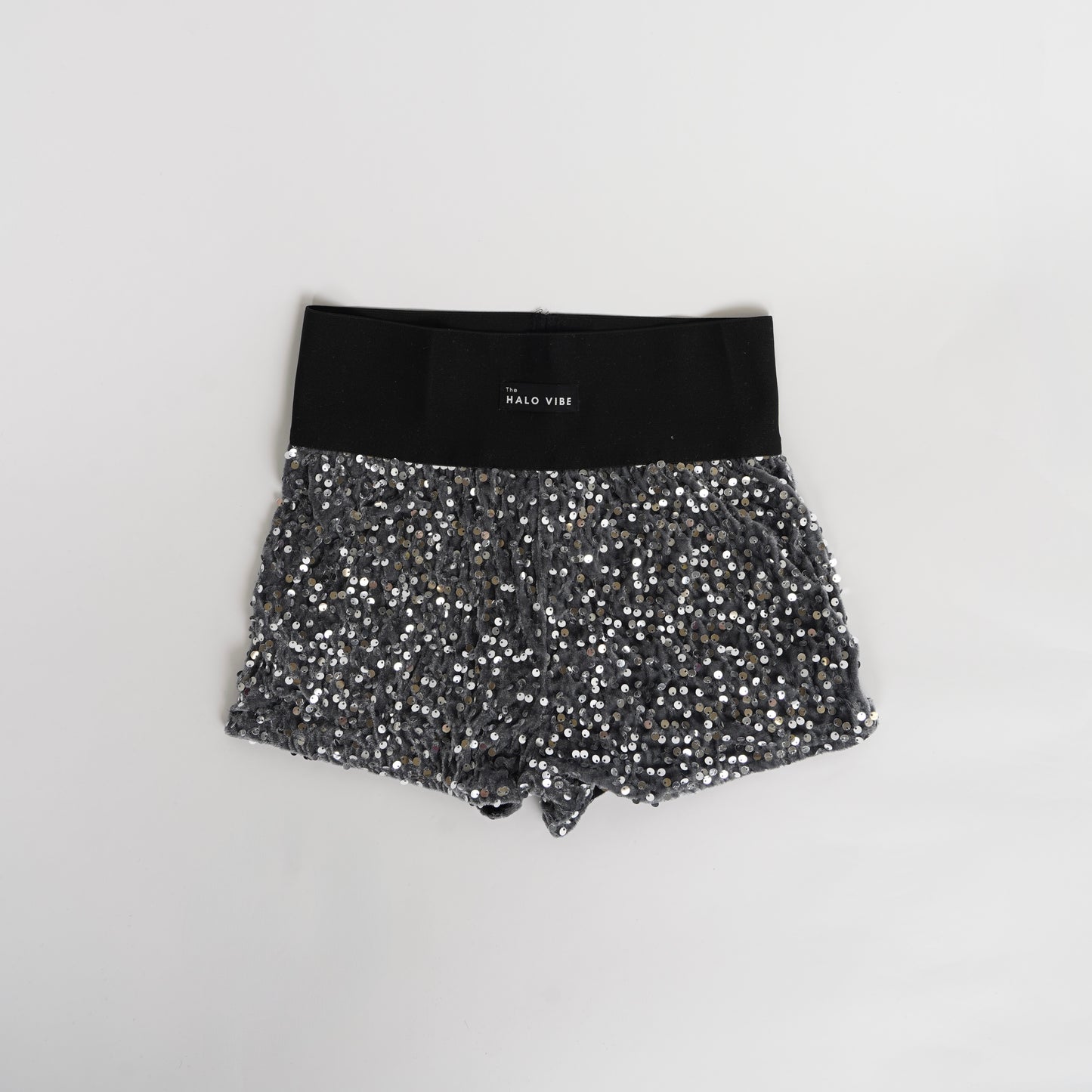 High waisted sequin shorts