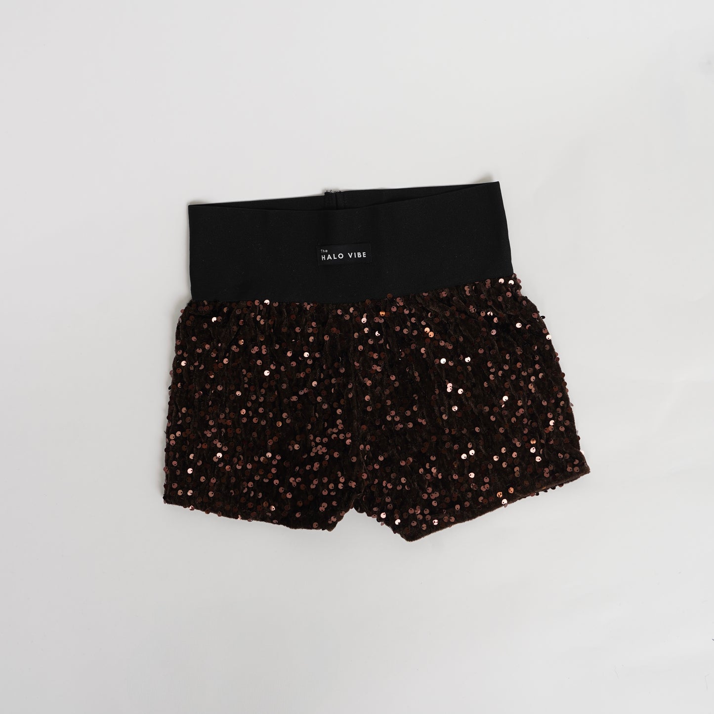 High waisted sequin shorts
