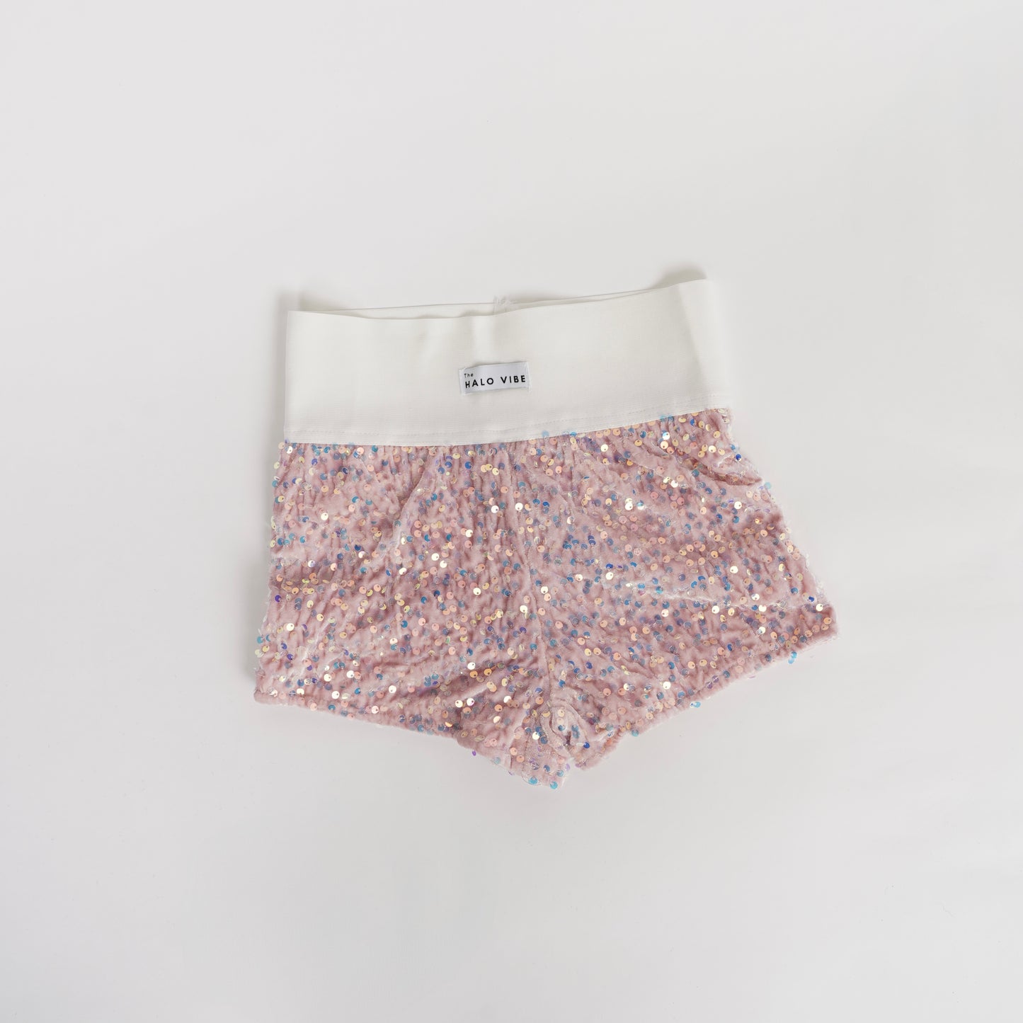 High waisted sequin shorts