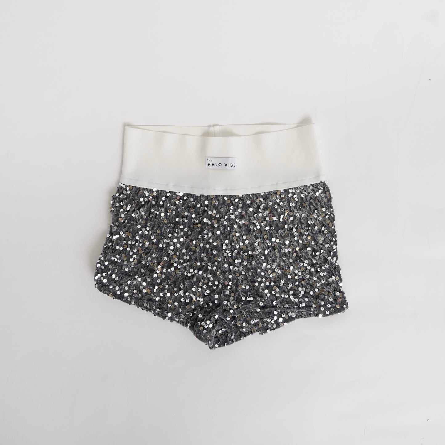 High waisted sequin shorts