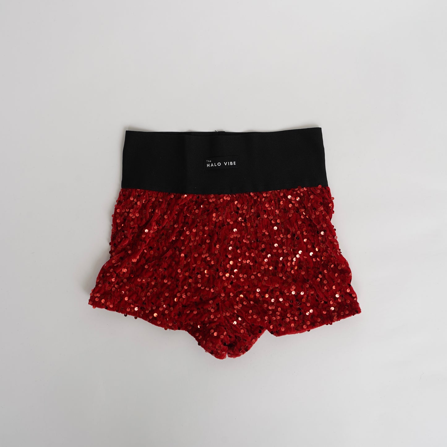 High waisted sequin shorts