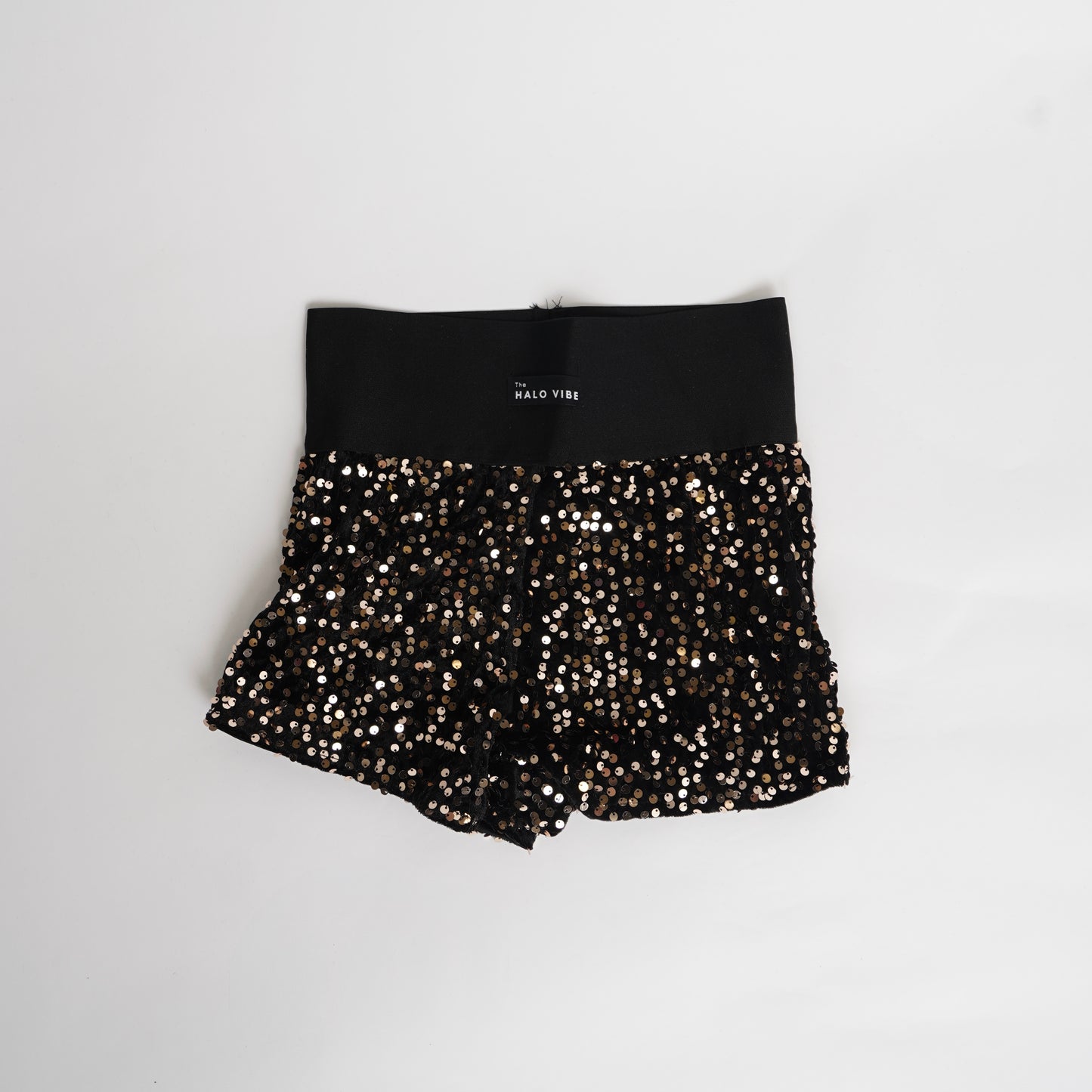 High waisted sequin shorts