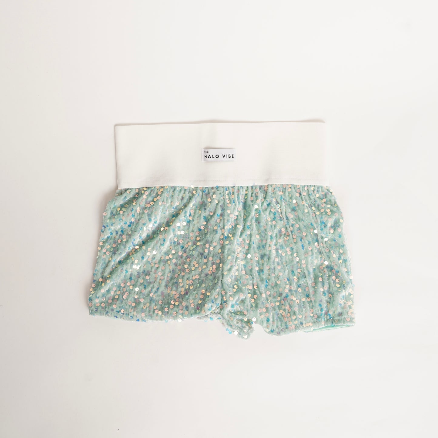 High waisted sequin shorts