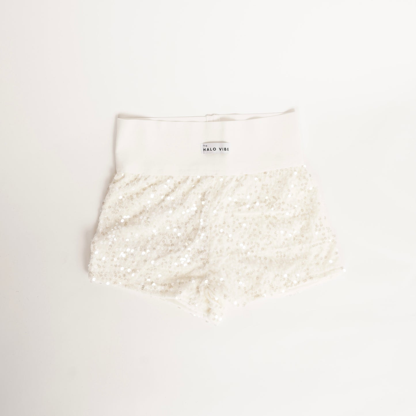 High waisted sequin shorts