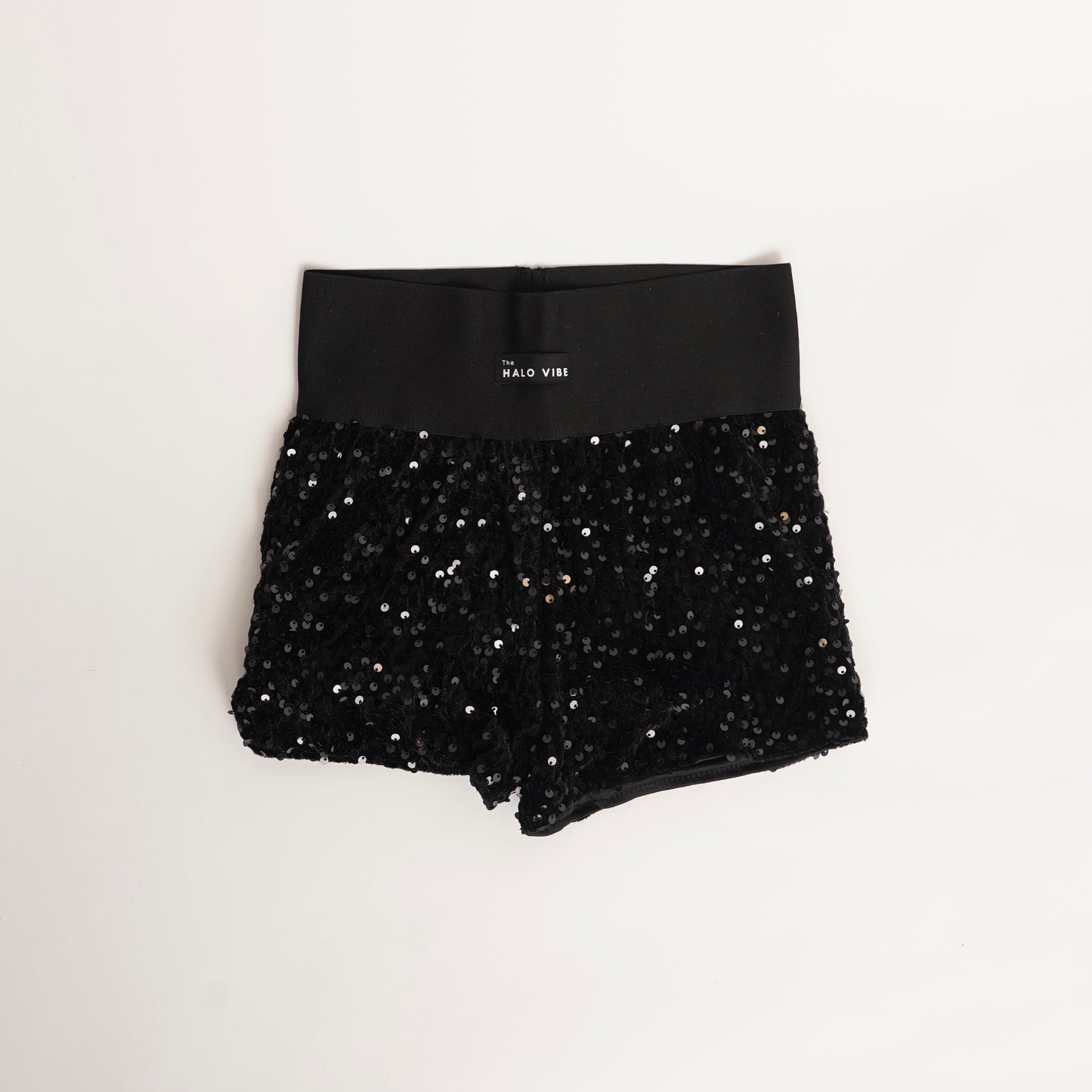 High waisted sequin shorts