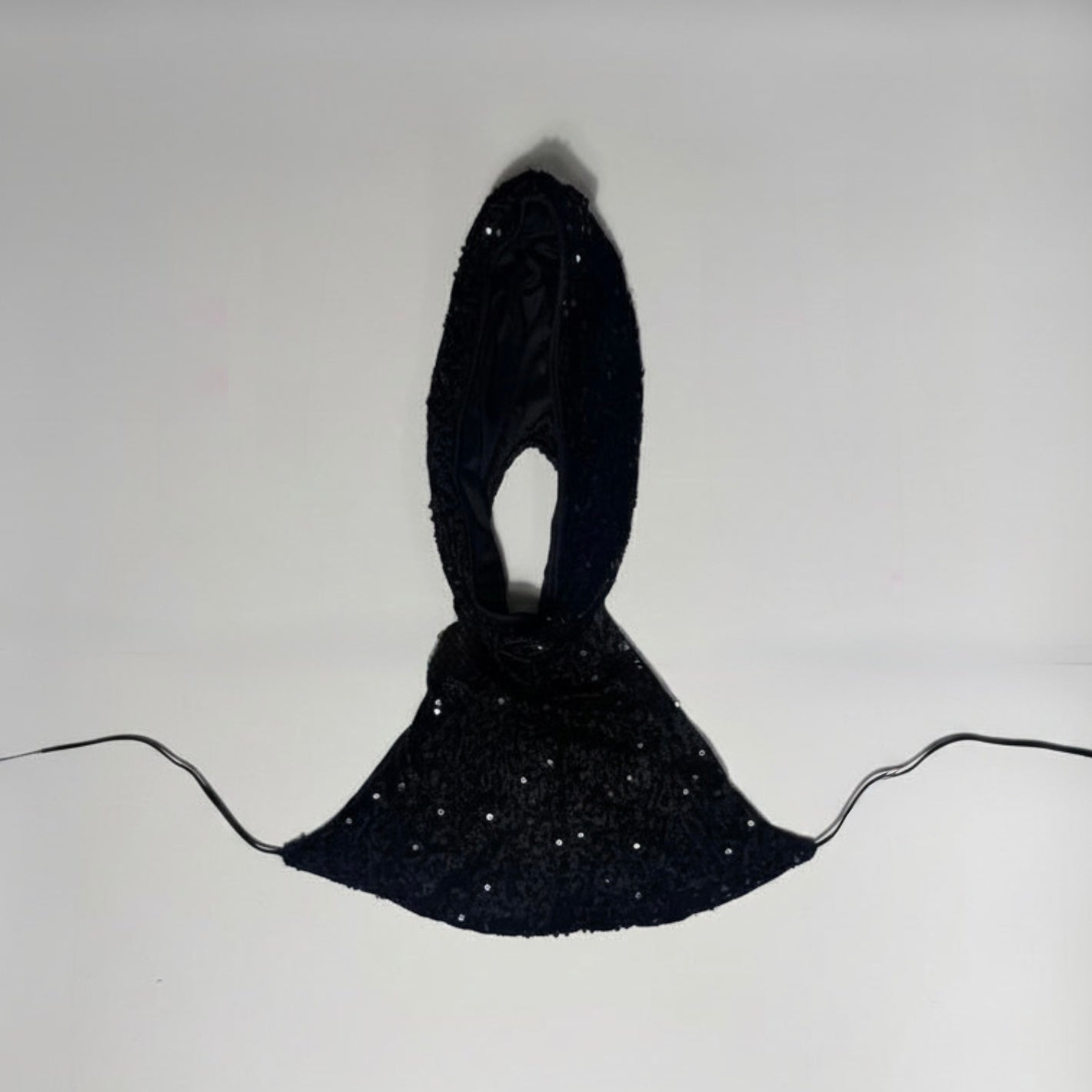 Hooded sequin top