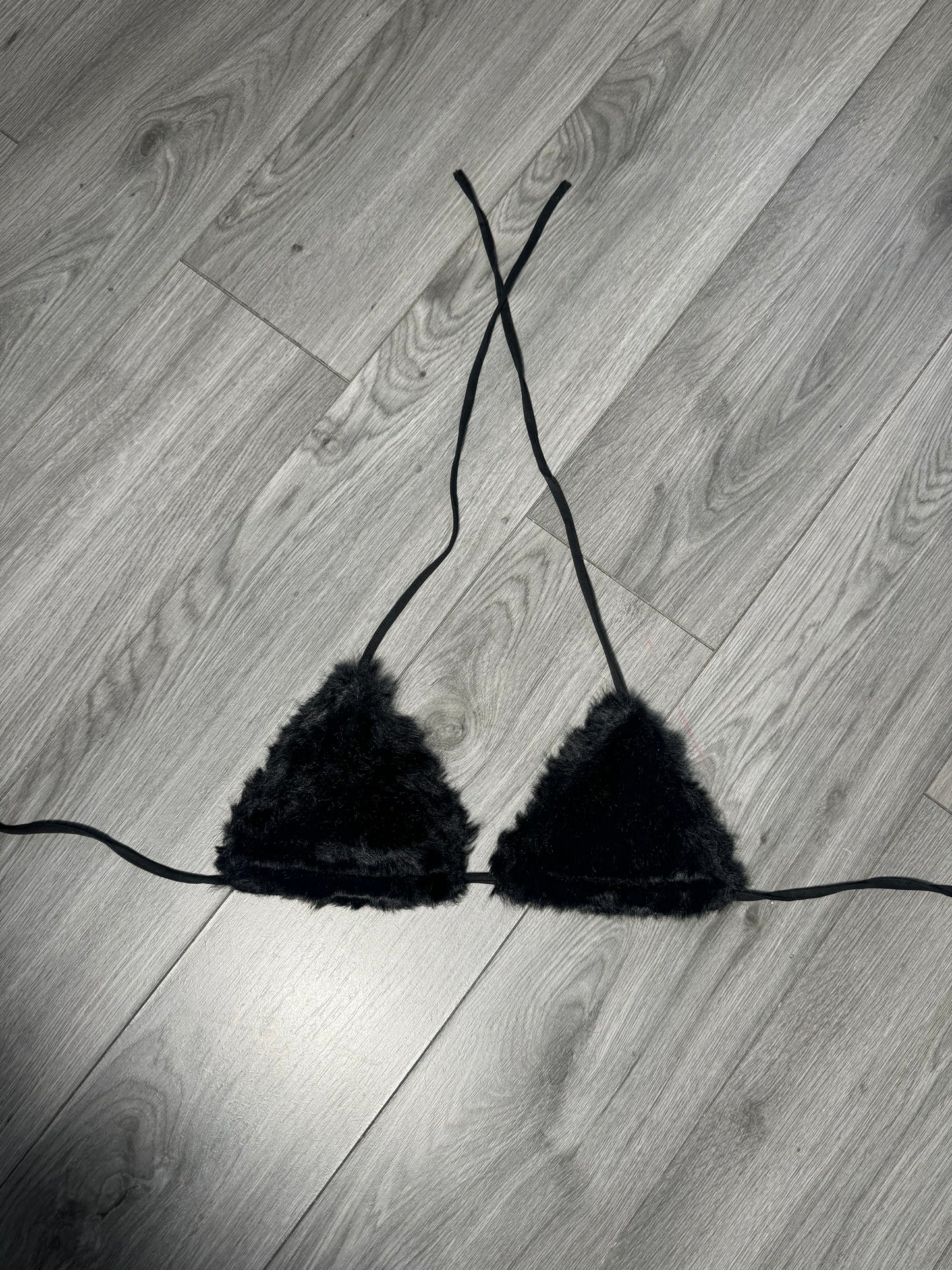 Fur bikini top