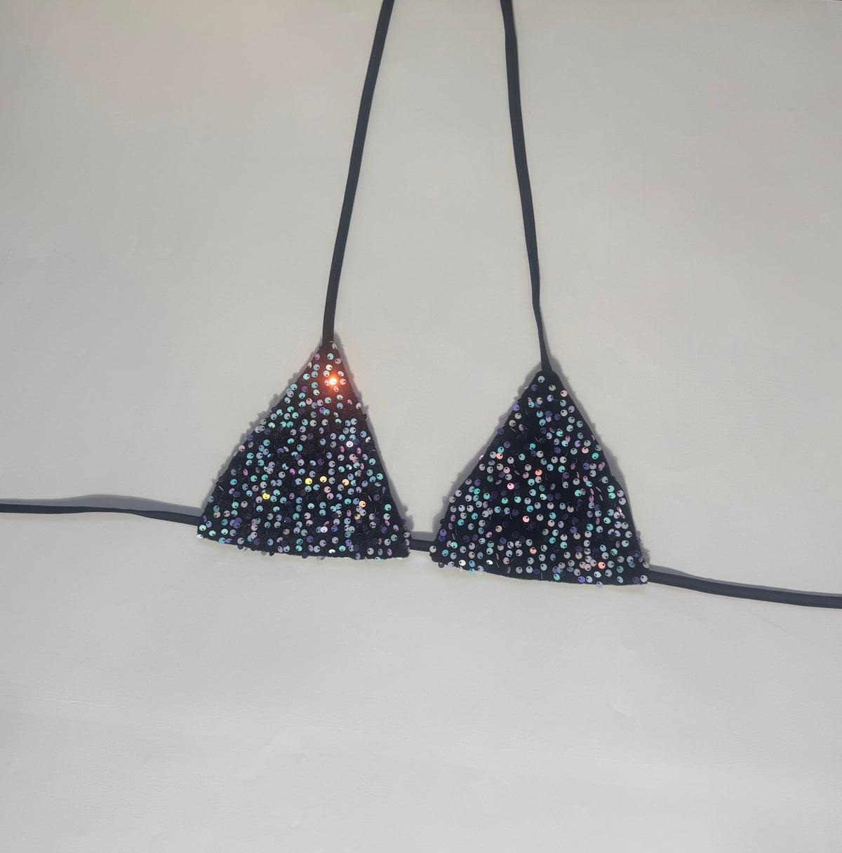 Sequin bikini top