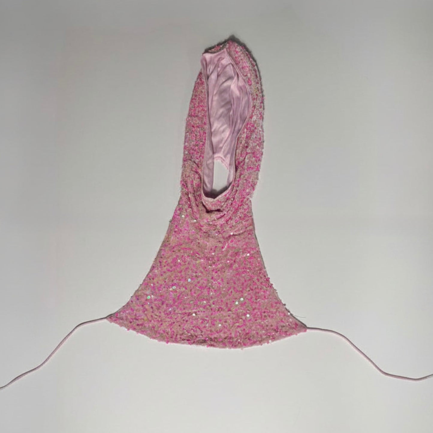 Hooded sequin top