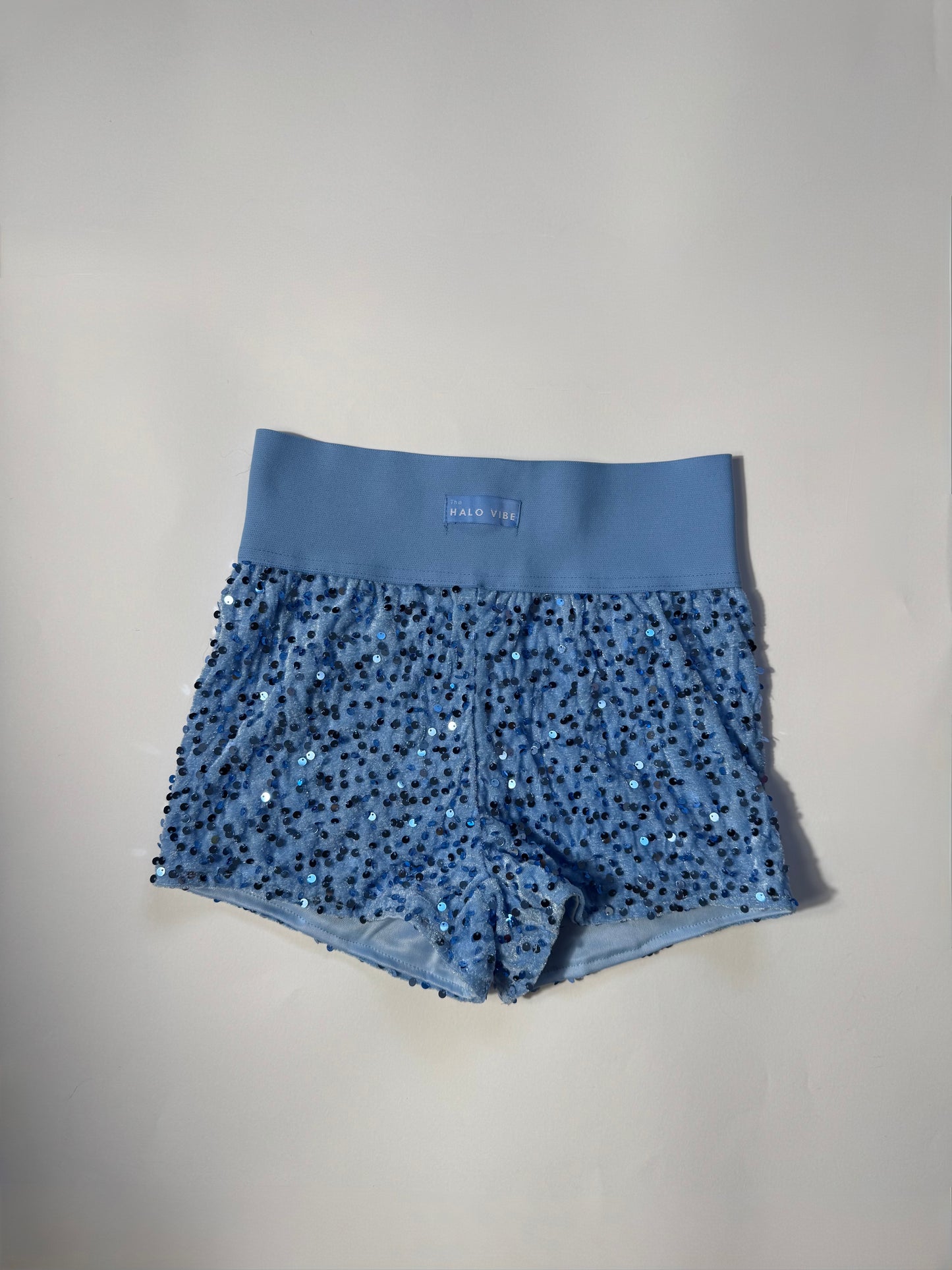 High waisted sequin shorts