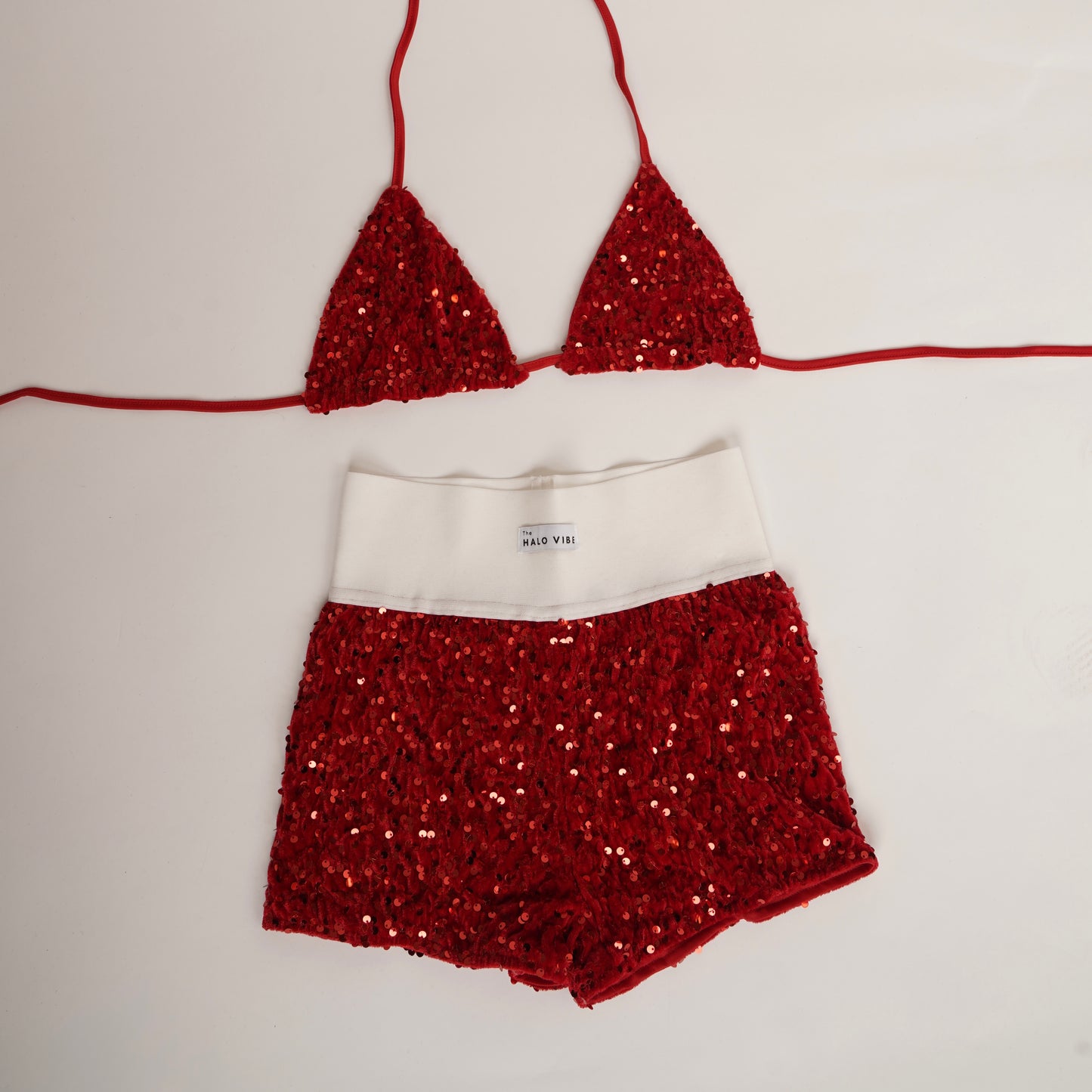 Sequin short & bikini 2 piece