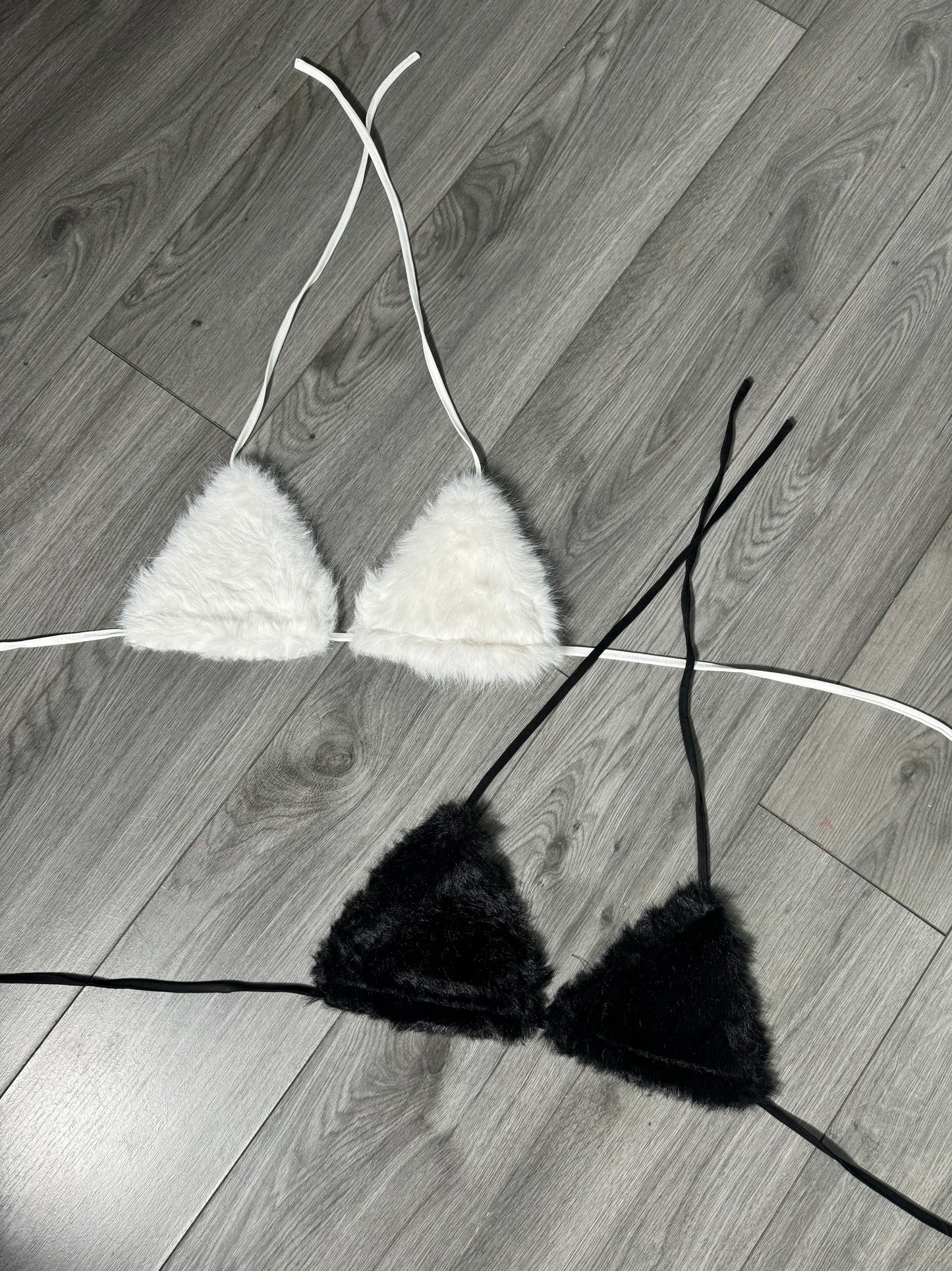 Fur bikini top