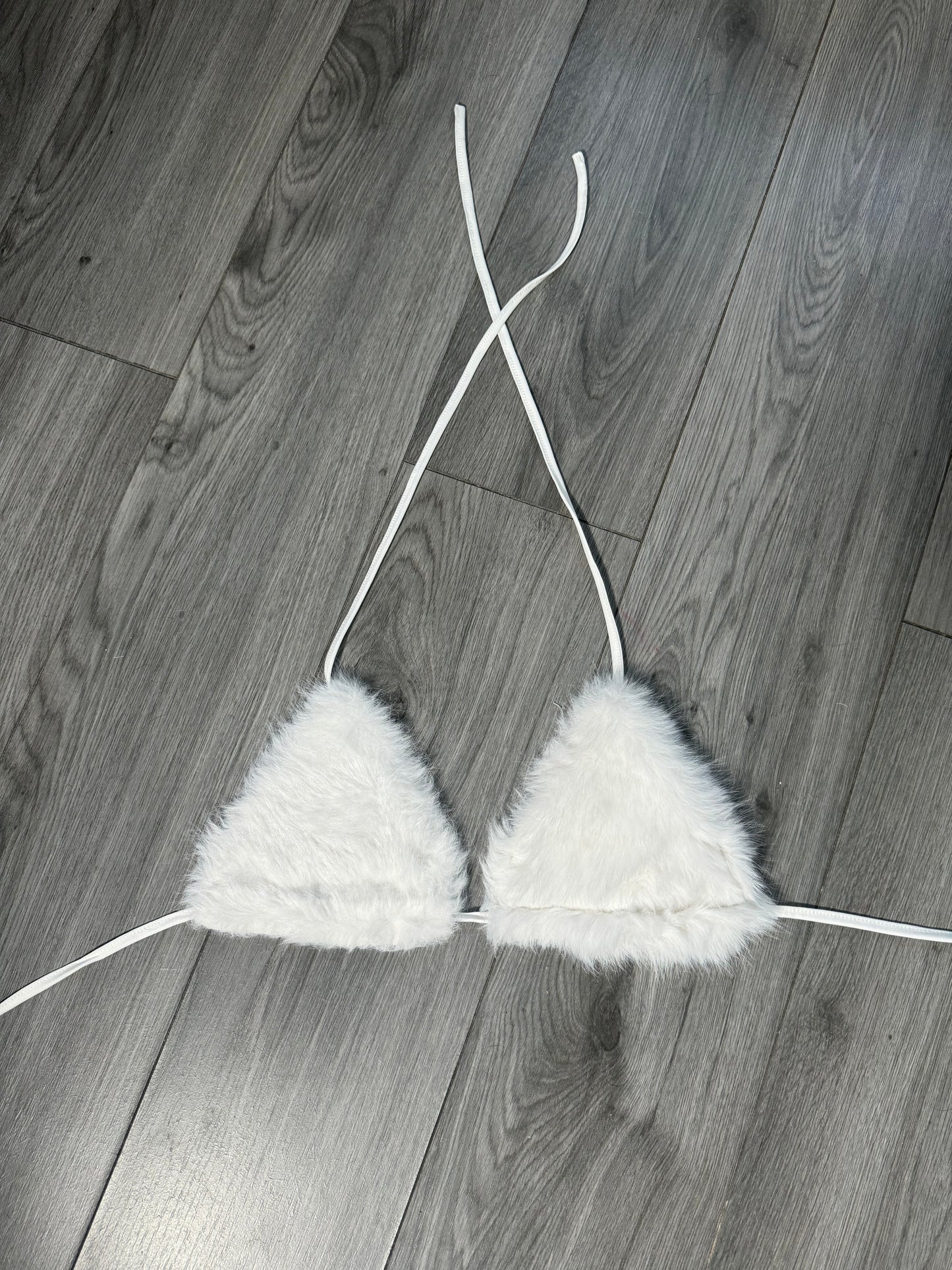 Fur bikini top