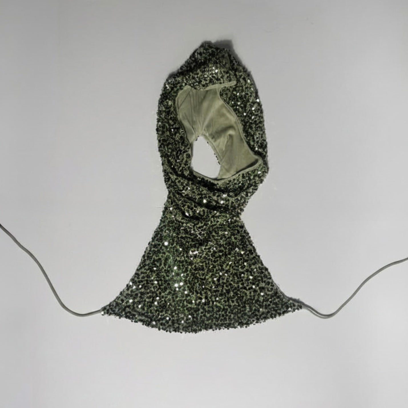 Hooded sequin top