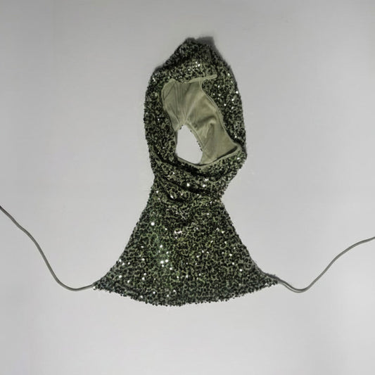Hooded sequin top