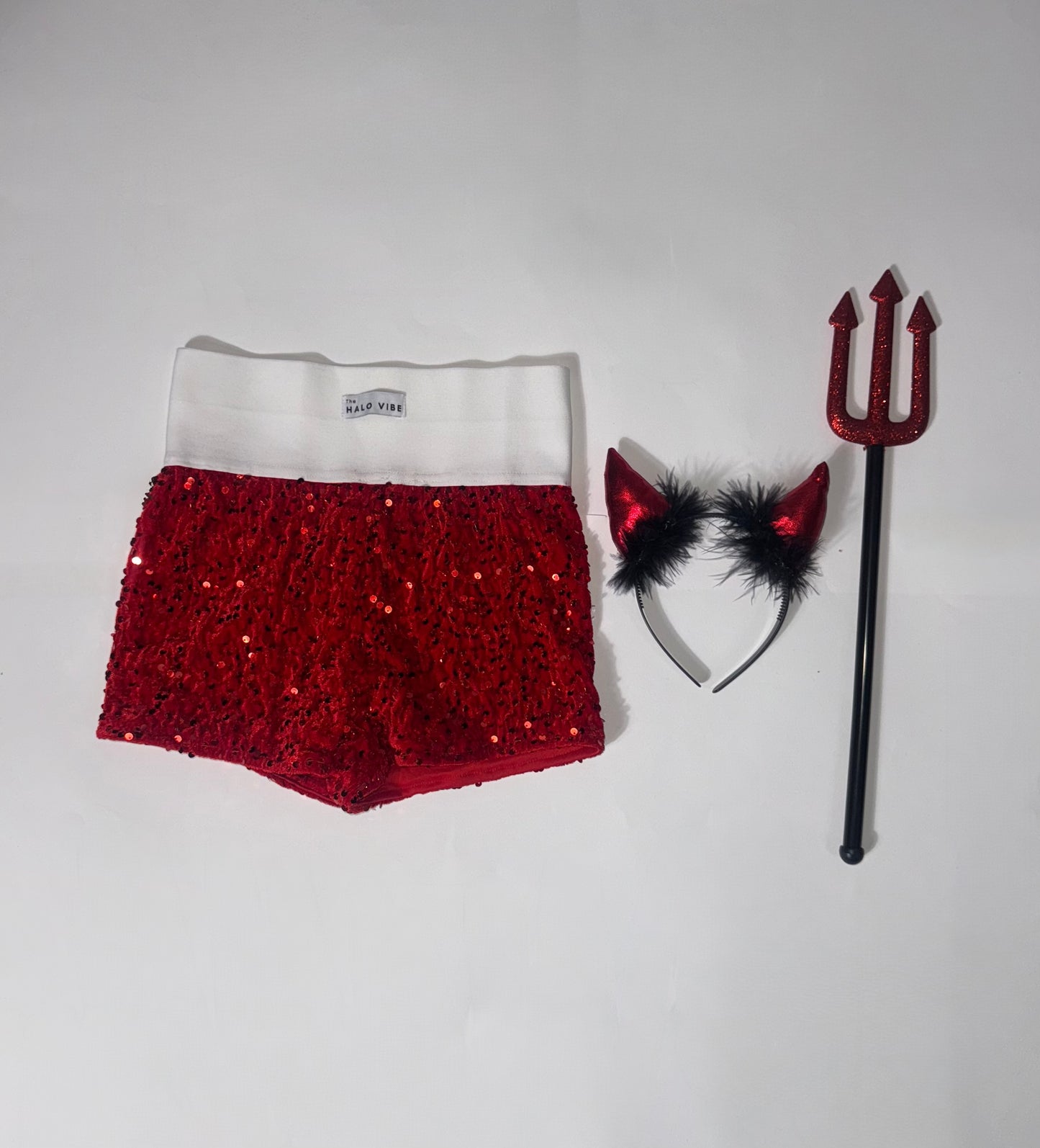 Devil sequin shorts Halloween bundle