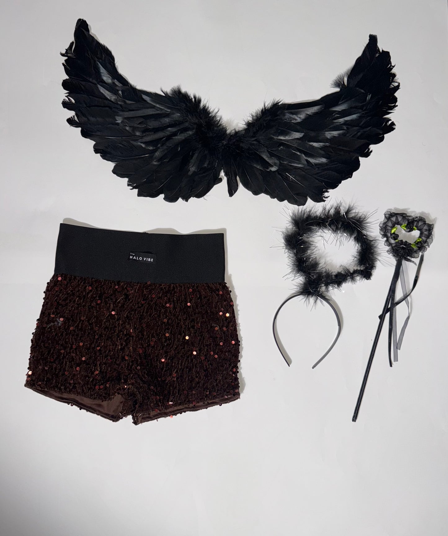 Angel sequin shorts Halloween bundle