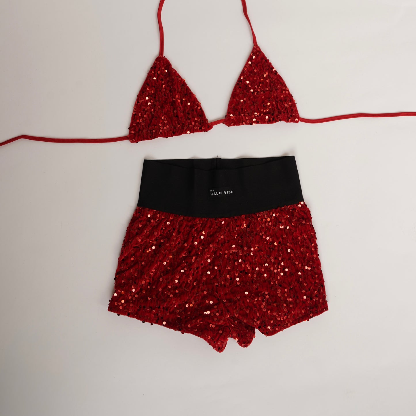 Sequin short & bikini 2 piece