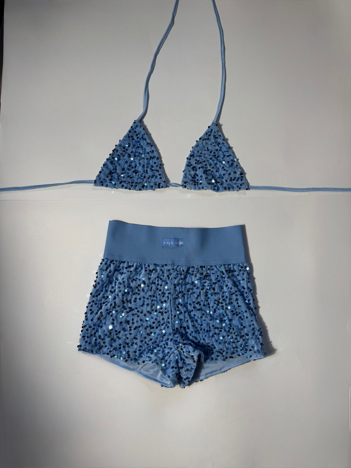 Sequin short & bikini 2 piece set