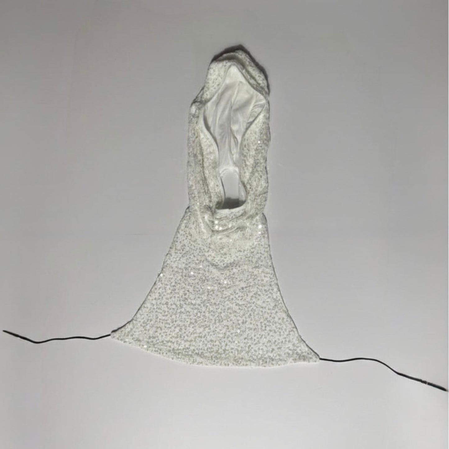 Hooded sequin top