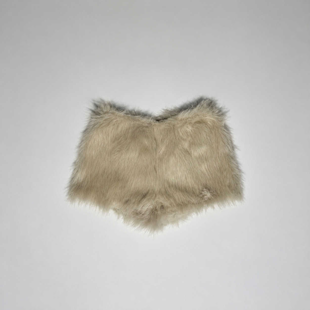 Fur mini shorts