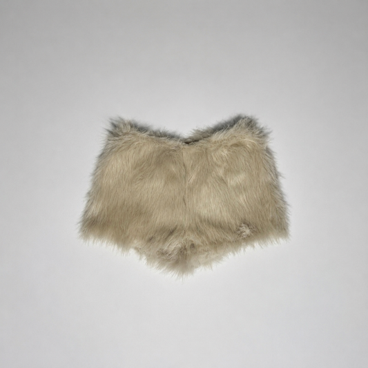 Fur mini shorts