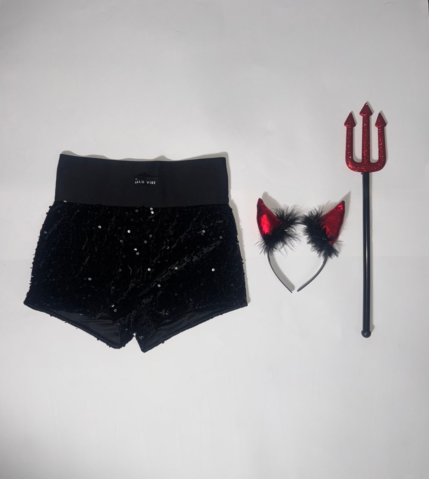 Devil sequin shorts Halloween bundle