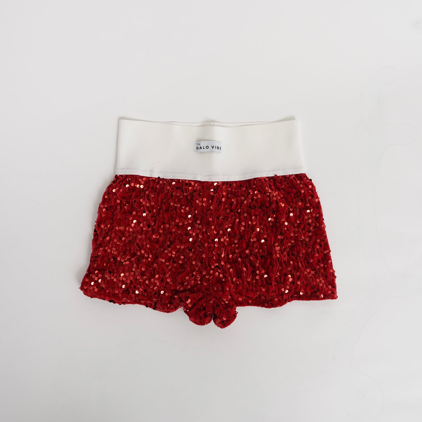 High waisted sequin shorts