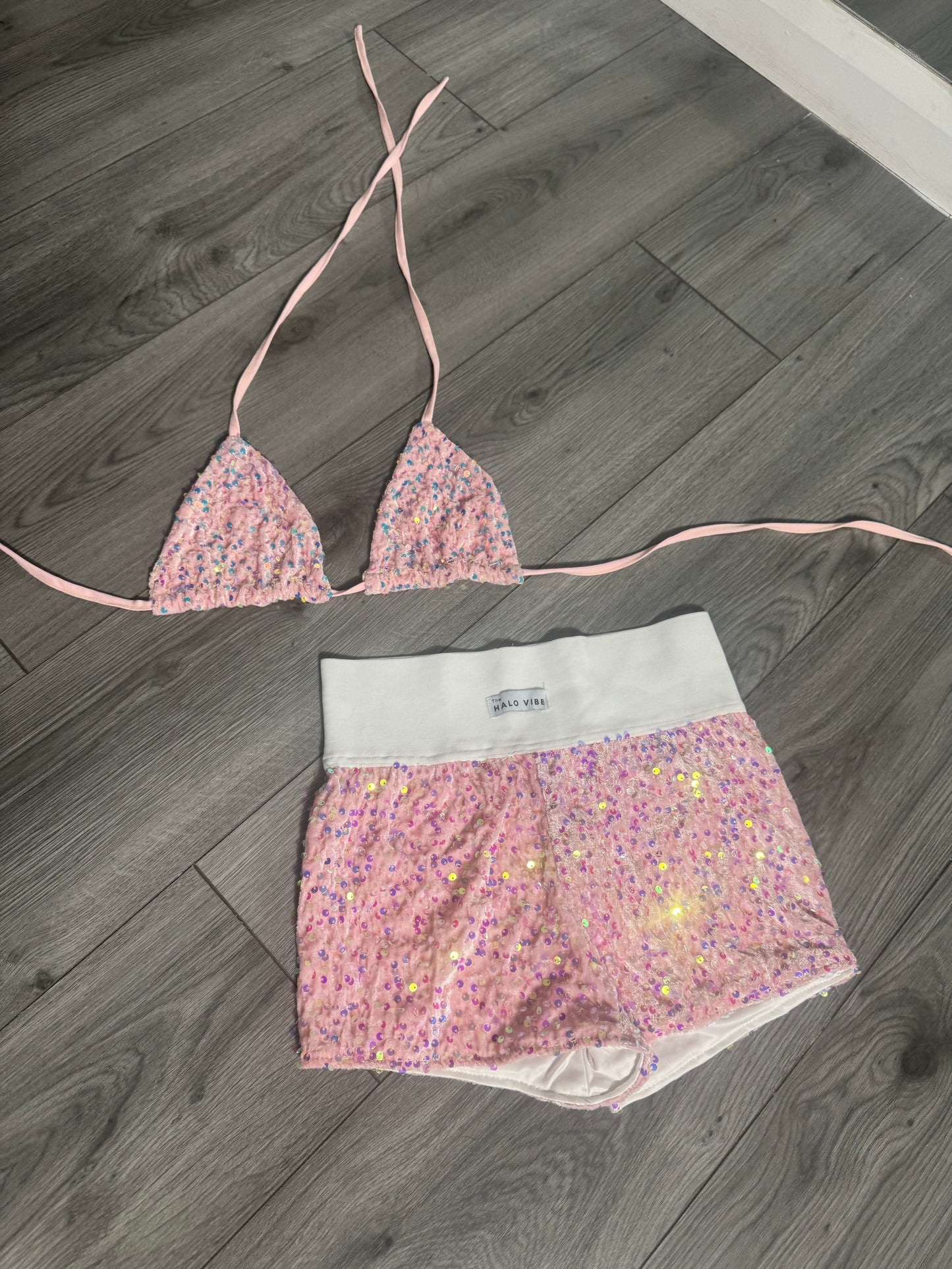 Sequin short & bikini 2 piece