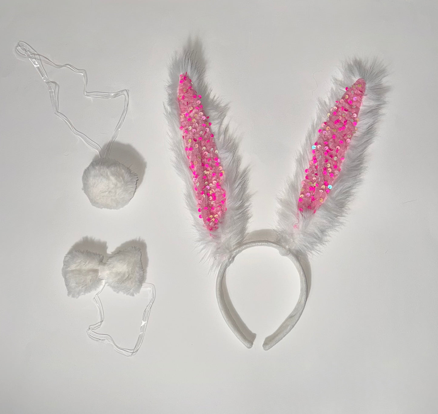 Furry bunny accessory set