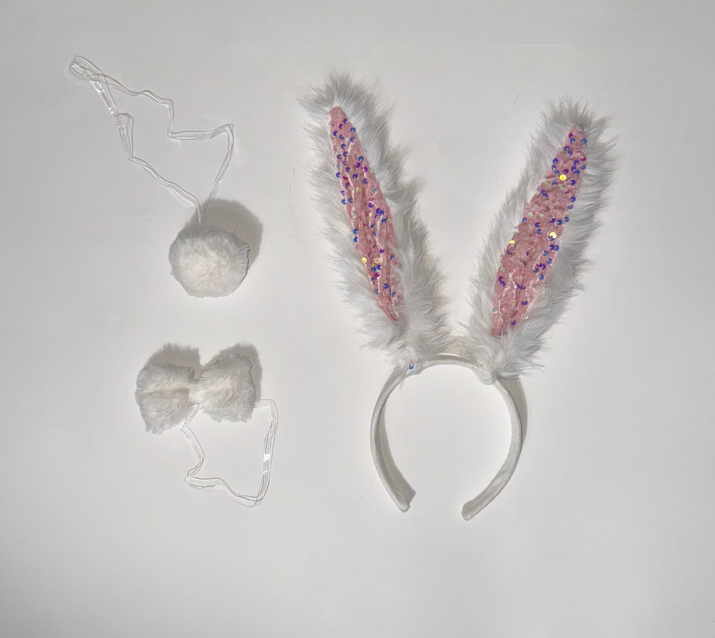 Furry bunny accessory set