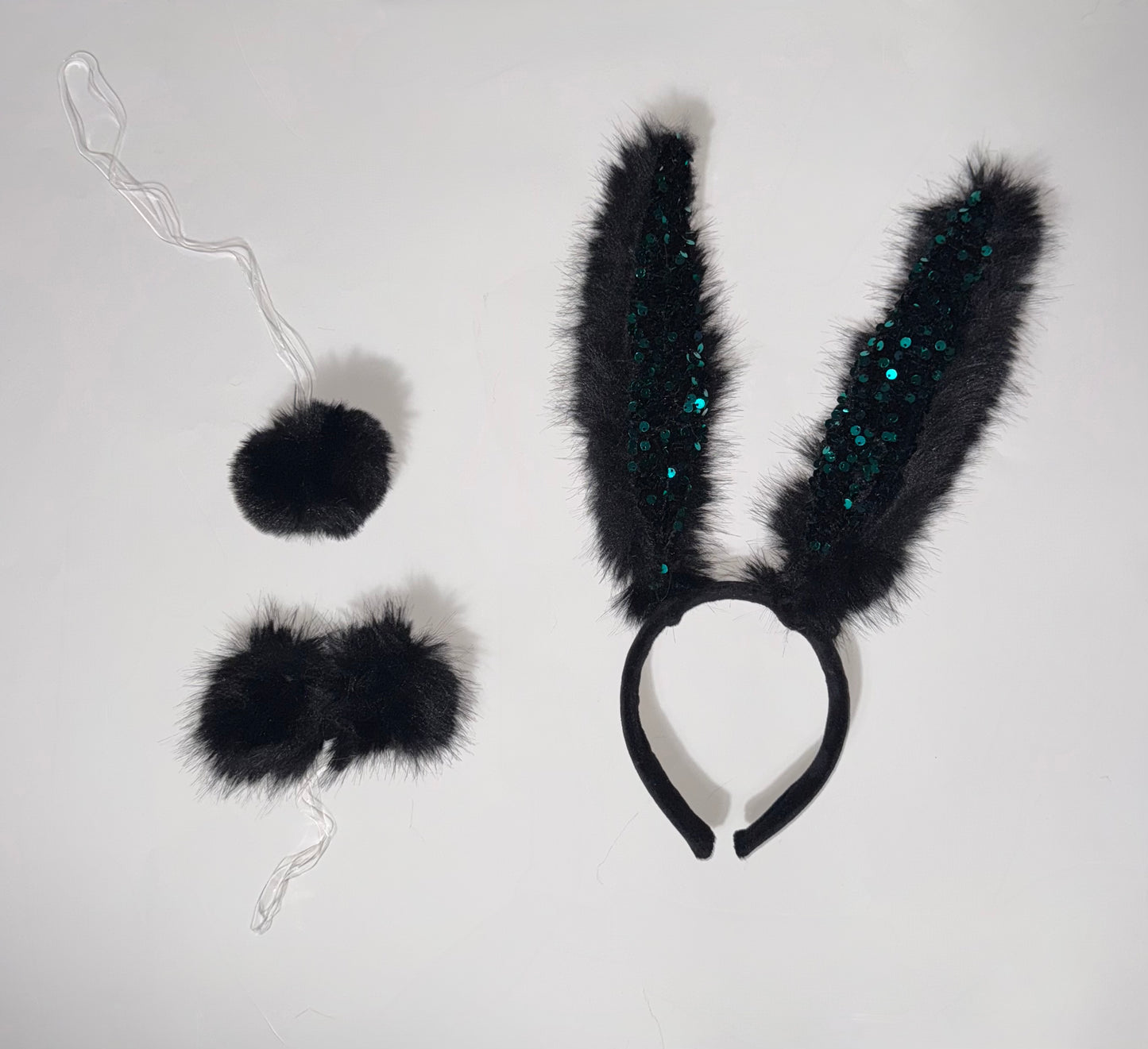 Furry bunny accessory set