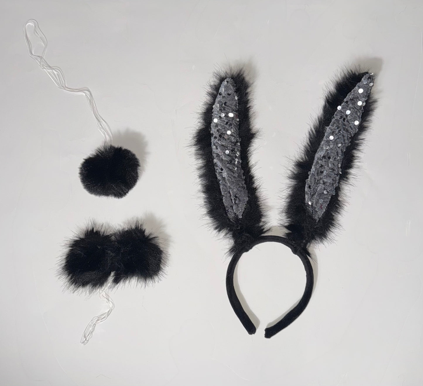 Furry bunny accessory set