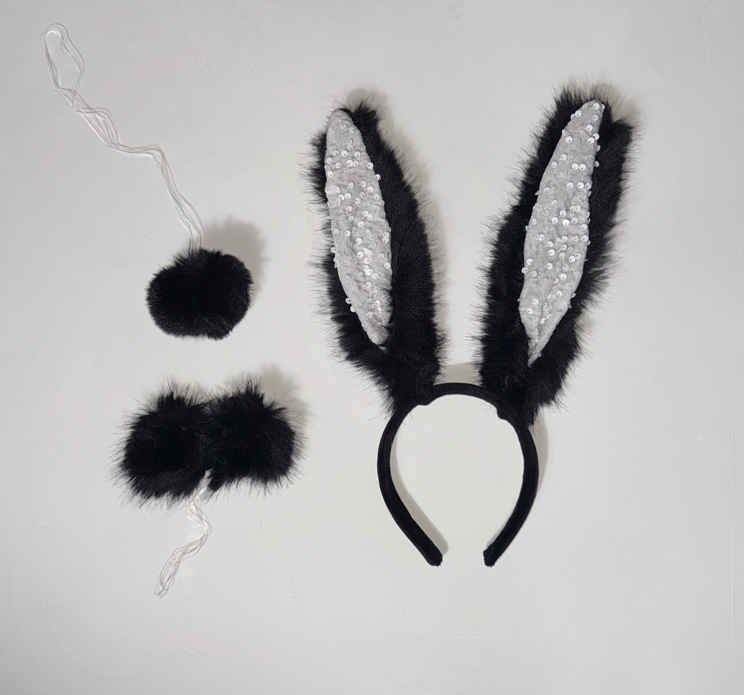 Furry bunny accessory set